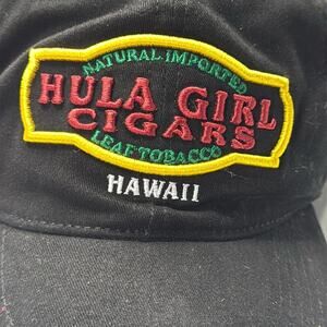 NWT Hula Girl Cigars Hawaii Black Baseball Hat Secret Pocket Cap
